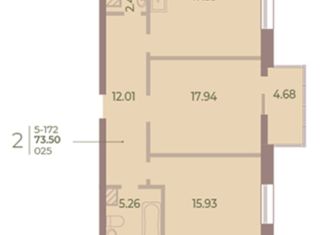 Продажа 2-комнатной квартиры, 73.4 м2, Санкт-Петербург, Петровский проспект, 11к3