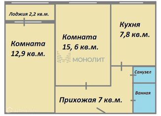 Продаю двухкомнатную квартиру, 48 м2, Нижний Новгород, Берёзовская улица, 96, метро Буревестник