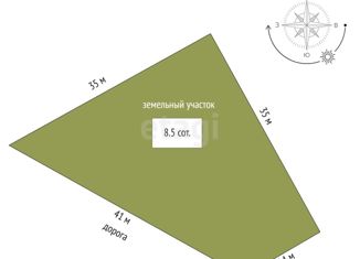 Продажа земельного участка, 8.5 сот., деревня Есаулова, улица Гайдара, 13