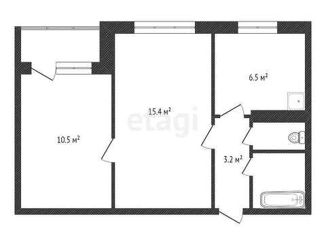 Продам 2-комнатную квартиру, 40.5 м2, Красноярск, Речной переулок, 1, Центральный район