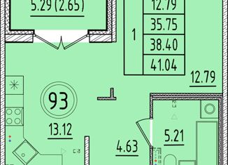 Однокомнатная квартира на продажу, 35.75 м2, посёлок Шушары, Образцовая улица, 6к2, ЖК Образцовый Квартал 8