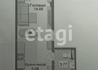 Квартира на продажу студия, 28 м2, Красноярск, Октябрьский район, Норильская улица, 8Г