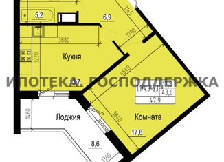 Продажа однокомнатной квартиры, 47.9 м2, посёлок Парголово, Ольгинская дорога, 3/20, ЖК Прагма Сити