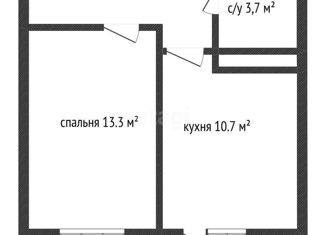 Однокомнатная квартира на продажу, 35.8 м2, Краснодар, улица имени Героя Ростовского, 8к5