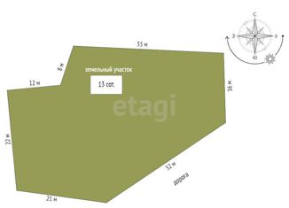 Продаю участок, 13 сот., посёлок Розовый