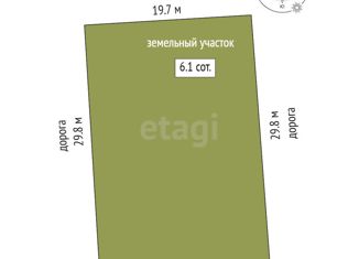 Продам земельный участок, 6.1 сот., СНТ Кировский, 27-я улица