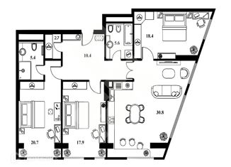 Продам 3-ком. квартиру, 109 м2, Москва, Мытная улица, 40к4, ЖК Скай Хаус