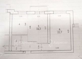 2-комнатная квартира на продажу, 57 м2, Краснослободск, Стадионная улица, 3А