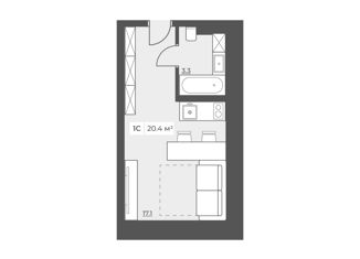 Продам однокомнатную квартиру, 20.4 м2, Москва, ЗАО, Ленинский проспект, 158