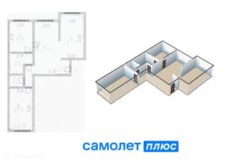 Продается трехкомнатная квартира, 87.6 м2, Кемерово, Волгоградская улица, 1