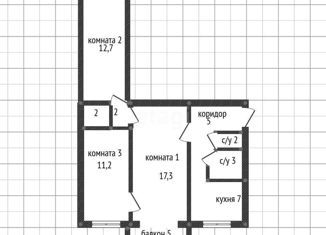 Продажа 3-комнатной квартиры, 57.2 м2, Краснодар, Ставропольская улица, 151А, микрорайон Черемушки