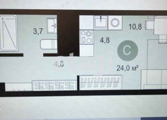 Продам квартиру студию, 24 м2, Новосибирск, жилой комплекс Авиатор, 2, ЖК Авиатор