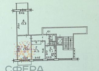 Продается 3-ком. квартира, 61 м2, Новосибирск, улица Ватутина, 9/1, метро Студенческая