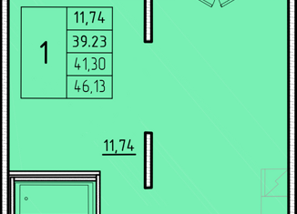 Продажа однокомнатной квартиры, 39.23 м2, посёлок Шушары, Образцовая улица, 6к2