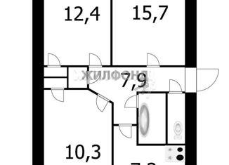 Продам 3-комнатную квартиру, 57.2 м2, Новосибирск, улица Зорге, 64, метро Студенческая