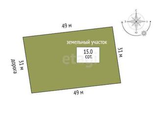 Земельный участок на продажу, 15 сот., село Богандинское, Благодатная улица