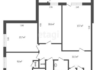 Продажа 3-ком. квартиры, 68 м2, Ярославль, улица Нефтяников, 33, район Нефтестрой