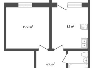 Продается 1-комнатная квартира, 36 м2, Тюменская область, 15-й микрорайон, 28