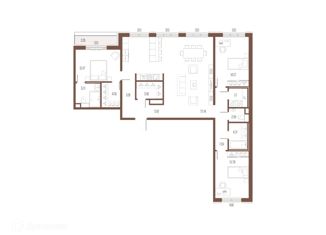 Продается трехкомнатная квартира, 130.5 м2, Санкт-Петербург, улица Стахановцев, 1, улица Стахановцев