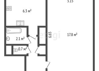 Продаю 1-ком. квартиру, 30.5 м2, Санкт-Петербург, улица Добровольцев, 18, улица Добровольцев