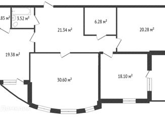 Продается четырехкомнатная квартира, 121 м2, Краснодар, Постовая улица, 29, Постовая улица