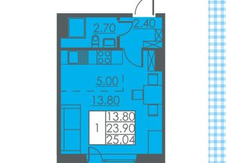 Продажа 1-комнатной квартиры, 23.9 м2, село Фролы