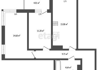 Продаю 2-комнатную квартиру, 58.7 м2, Ростов-на-Дону, улица Ларина, 45с1, ЖК Сердце Ростова 2