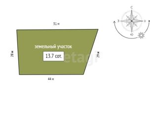 Продажа участка, 13.7 сот., поселок Сухая Балка