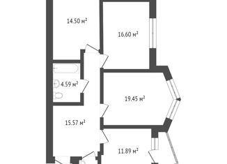 Продажа 3-комнатной квартиры, 84.9 м2, Калининград, улица Ульяны Громовой, 127