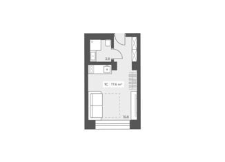 Продается 1-комнатная квартира, 17.6 м2, Москва, Ленинский проспект, 158, ЗАО