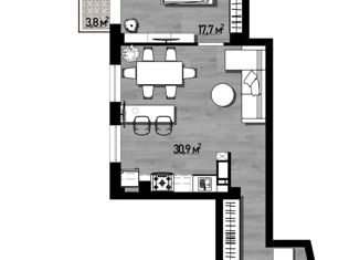 Продается 1-ком. квартира, 67.1 м2, Астрахань, Боевая улица, 30