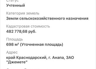 Продам участок, 7 сот., посёлок Пятихатки, Джеметинская улица, 13