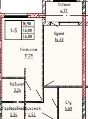 Продается 1-ком. квартира, 46 м2, Грозный, проспект В.В. Путина, 3