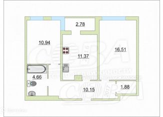 Продам 2-ком. квартиру, 55 м2, Тюмень, улица 50 лет Октября, 57Ак1