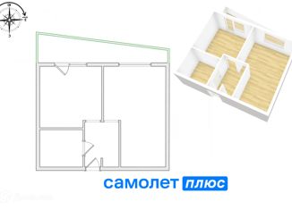 1-ком. квартира на продажу, 46.4 м2, Кемерово, Притомский проспект, 11/1, ЖК Кемерово-Сити