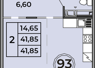 Продаю 1-комнатную квартиру, 42 м2, посёлок Шушары, Образцовая улица, 8к2, ЖК Образцовый квартал 7