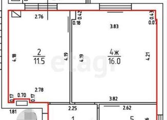 1-комнатная квартира на продажу, 40 м2, Калининград, улица Володарского, 4Е, ЖК Грюнштадт