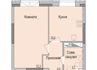 Продаю 1-ком. квартиру, 35.7 м2, Удмуртия