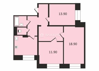 Продам 3-комнатную квартиру, 77 м2, Москва, улица Академика Пилюгина, 12к2, метро Новые Черёмушки