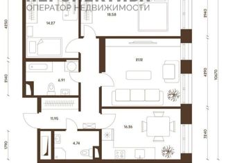 Продаю трехкомнатную квартиру, 93.6 м2, Москва, Донецкая улица, 34к1, ЖК Домашний