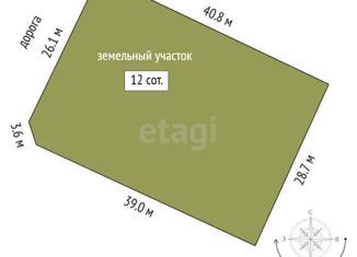 Продается земельный участок, 12 сот., деревня Головина