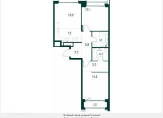 Продажа двухкомнатной квартиры, 73.8 м2, Москва, жилой комплекс Холланд Парк, к11, метро Спартак