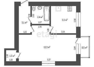 Продаю 1-ком. квартиру, 28.1 м2, Кондрово, Интернациональная улица, 47