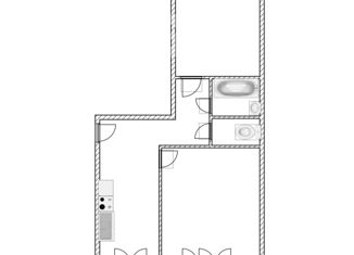 Продажа 2-ком. квартиры, 43.5 м2, Новосибирск, улица Чигорина, 14/2, улица Чигорина