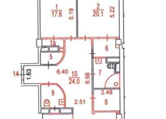 Продается 3-ком. квартира, 117 м2, Москва, Борисовская улица, 1, станция Измайлово