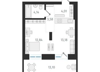 Продажа 1-ком. квартиры, 37.8 м2, Новосибирская область, улица Аникина, 16