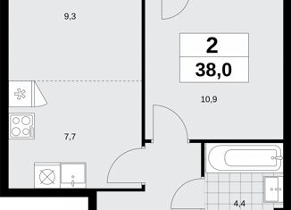 Квартира на продажу студия, 38 м2, Москва, метро Хорошёвская