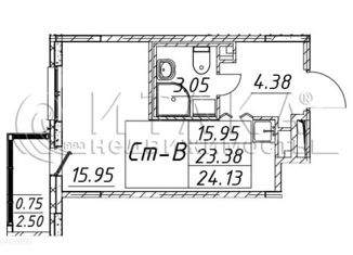 Продам квартиру студию, 24.13 м2, Пушкин