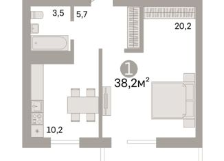 Продаю однокомнатную квартиру, 38.2 м2, Краснодар, улица Снесарёва, 17/1к1, улица Снесарева
