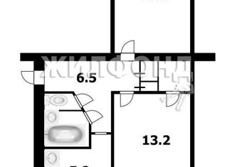 Продается 2-комнатная квартира, 47.5 м2, Новосибирск, Степная улица, 34, Степная улица